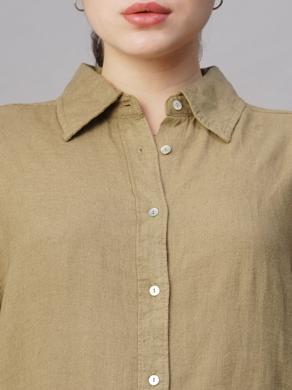 Irish Linen|Khaki Dress