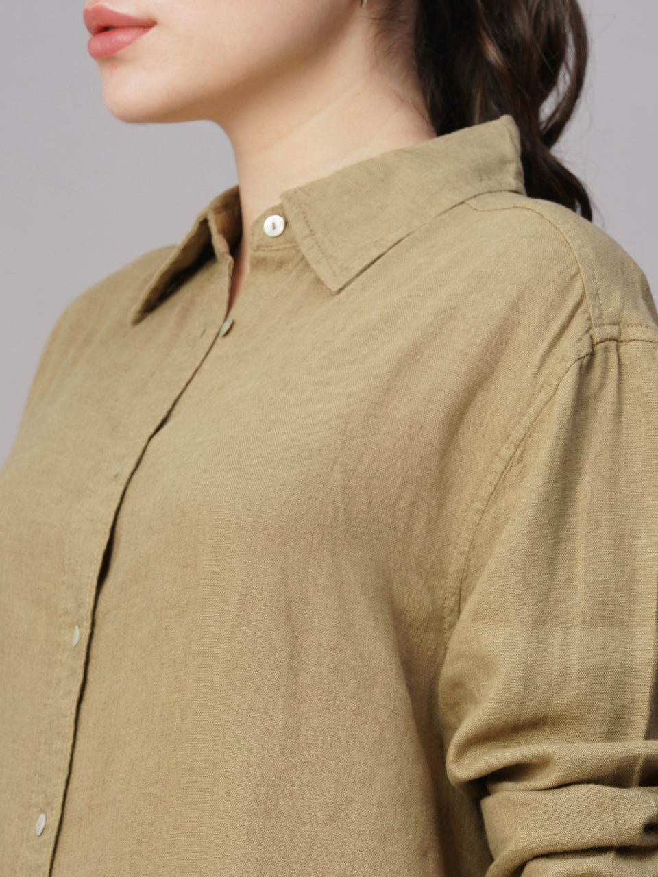 Irish Linen|Khaki Dress