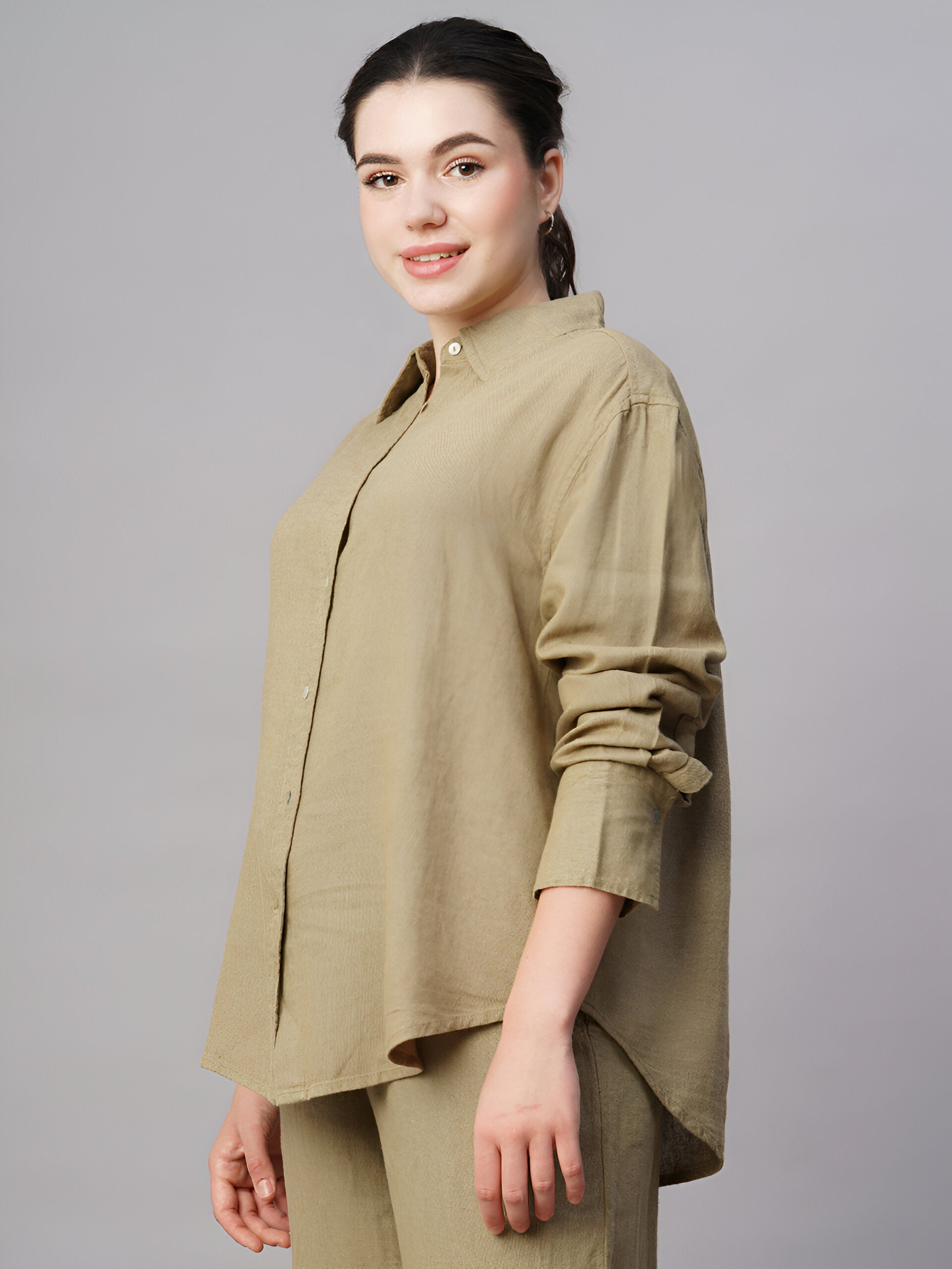 Irish Linen|Khaki Dress