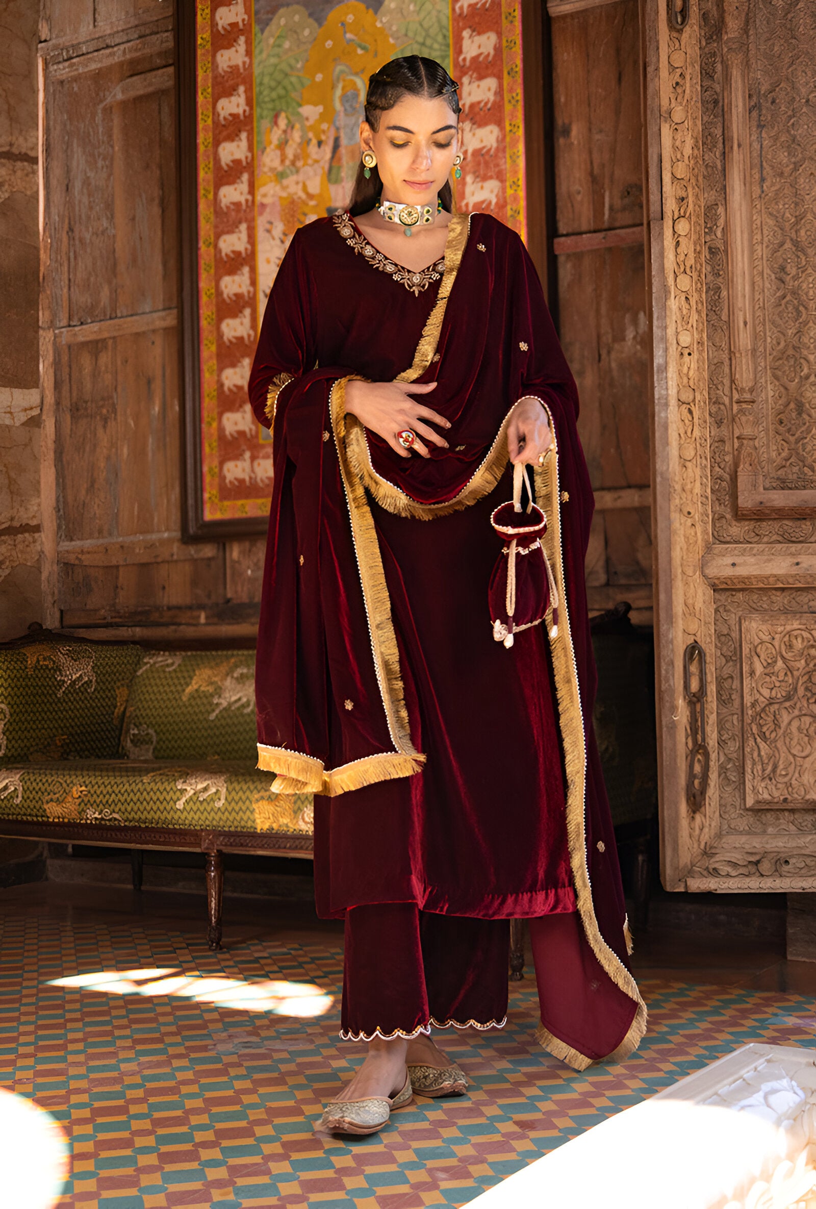Luxe | Rich Reddish Velvet