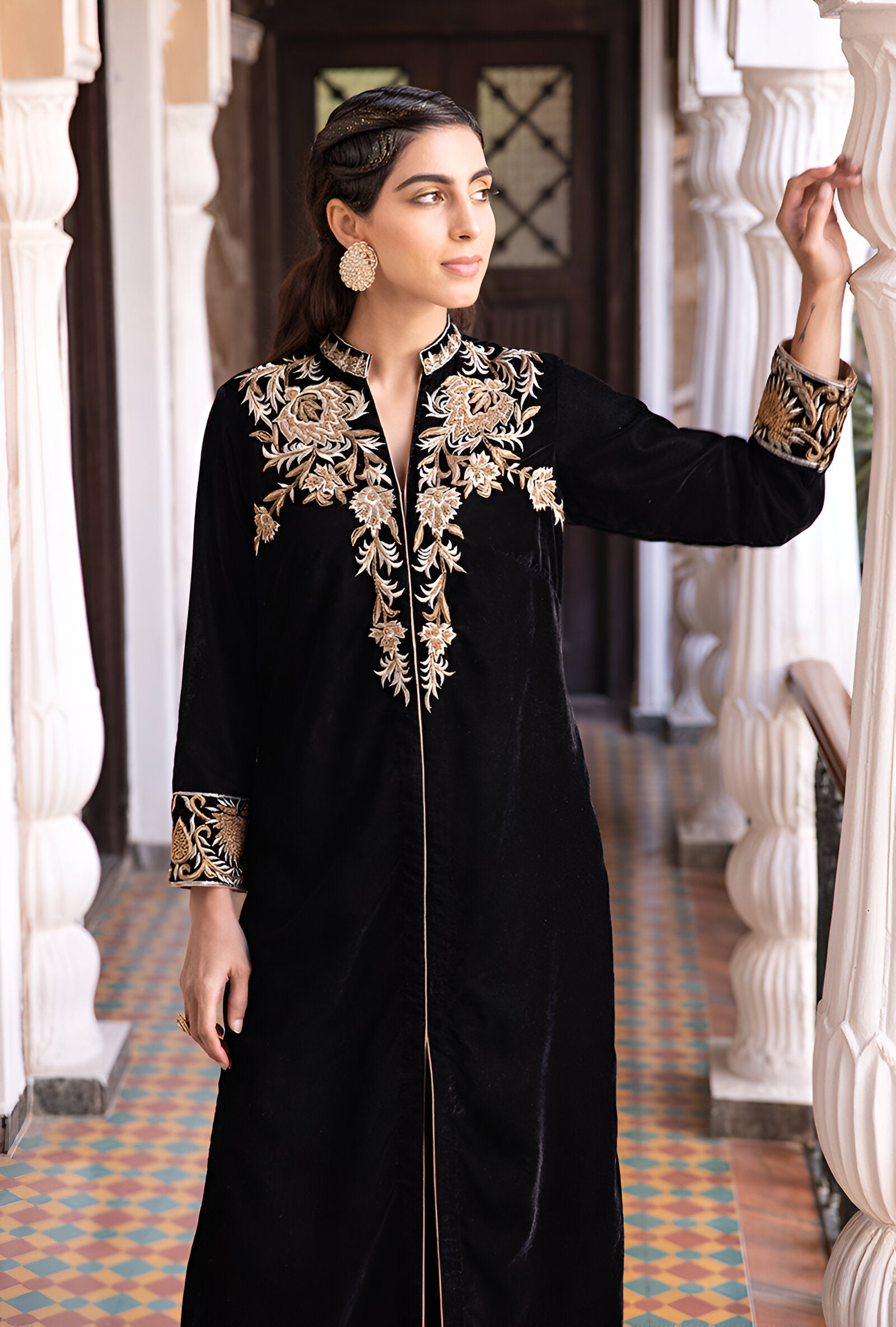 Luxe| Embroidered Velvet