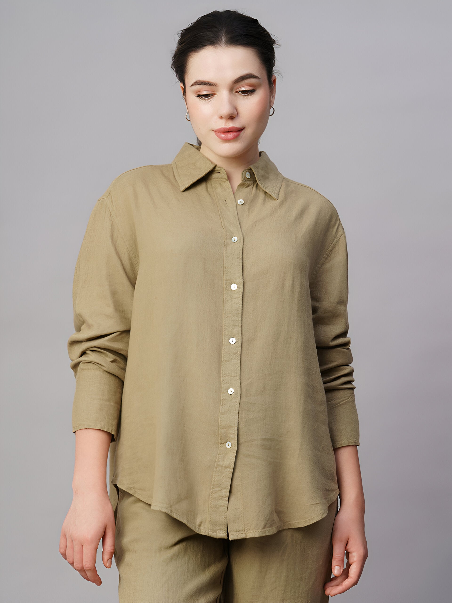 Irish Linen|Khaki Dress