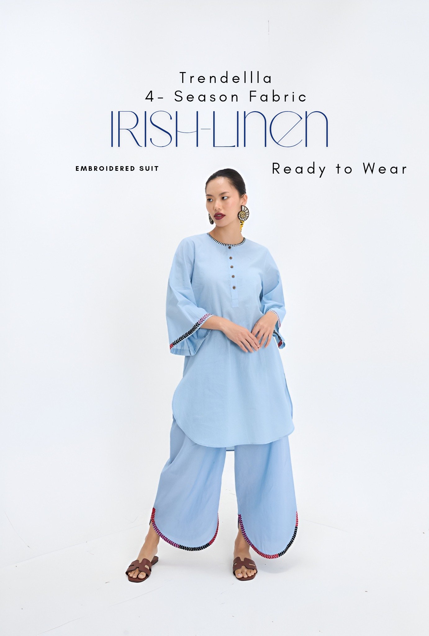 Blue love|Embroidered Suit