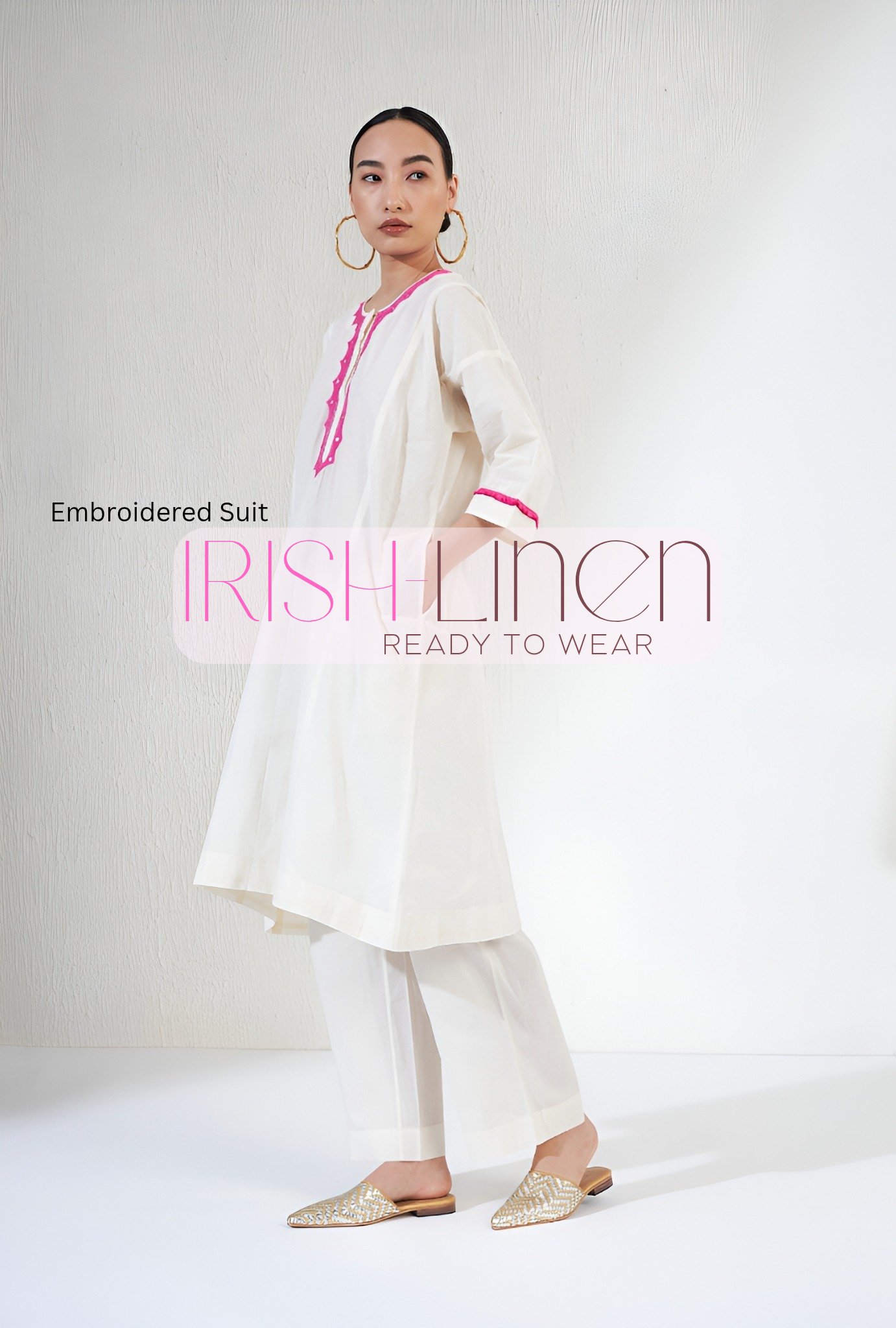 Linen|Embroidered Suit